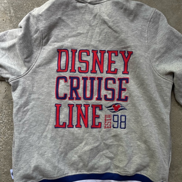 Vintage 90’s Disney Cruise Line Embroidered Striped Zip-Up Hoodie - Picture 3 of 12